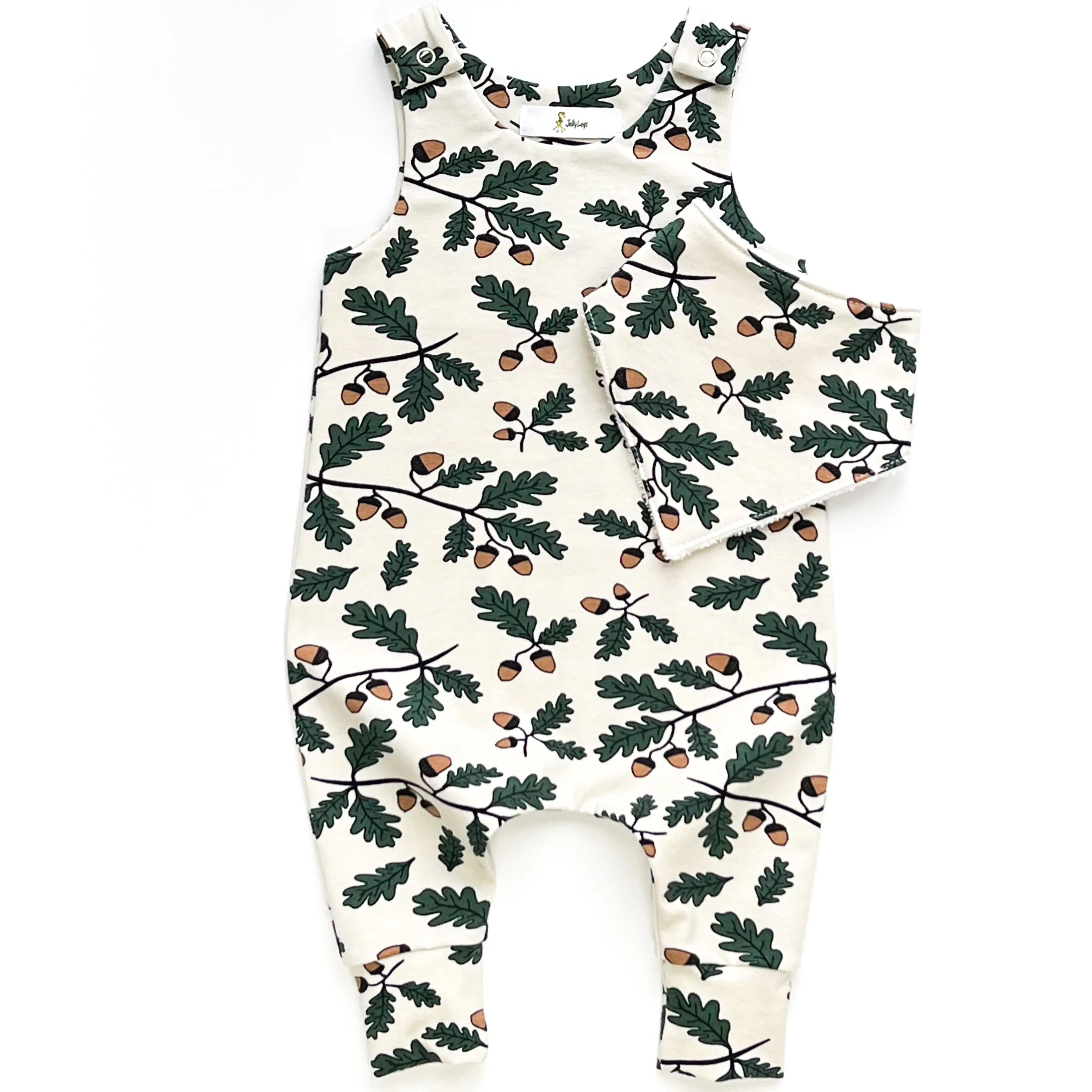 ACORNS DUNGAREE ROMPER