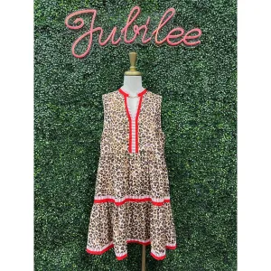 Adeline Leopard Tiered Dress
