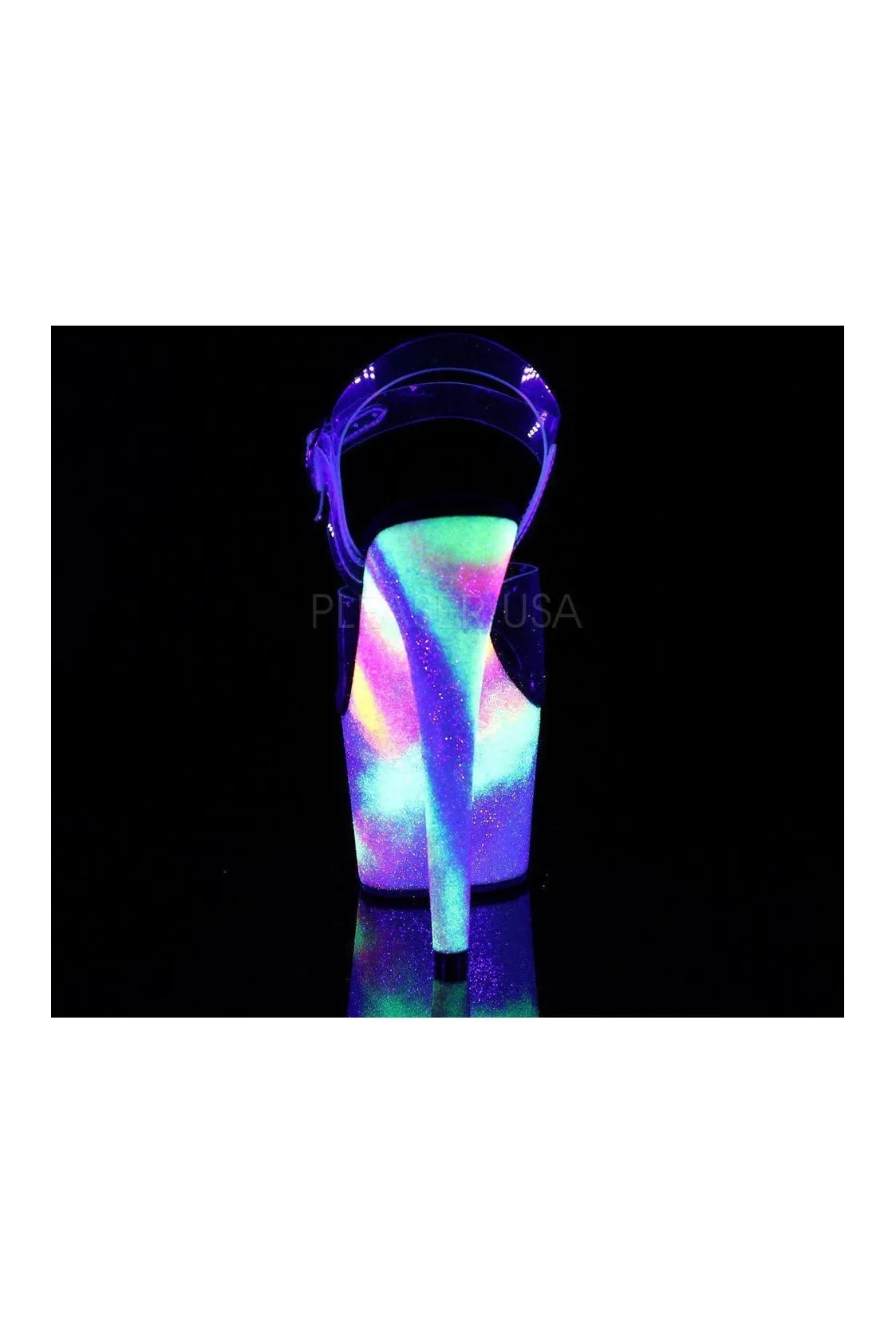ADORE-708GXY Platform Sandal  | Clear Vinyl