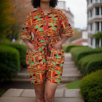 African Print Rompers