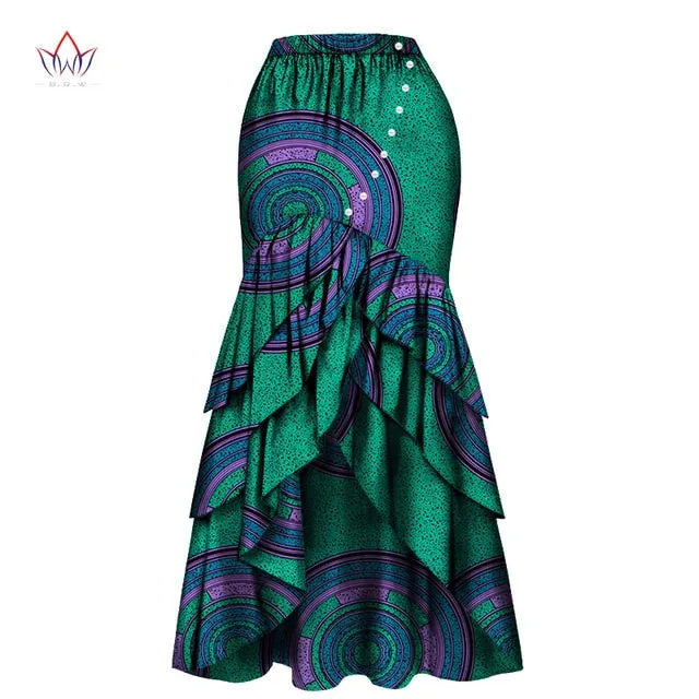 African Skirts For Women Long Maxi Skirt For Women Spring and Autumn Fashion Women's High Waist Elegant Long Skir Party Wy4570