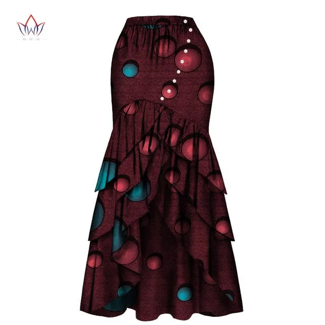 African Skirts For Women Long Maxi Skirt For Women Spring and Autumn Fashion Women's High Waist Elegant Long Skir Party Wy4570