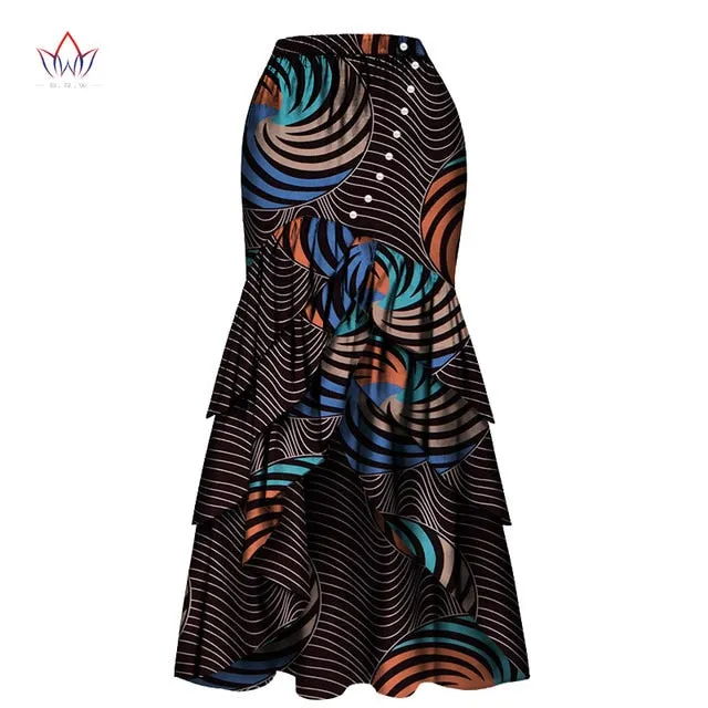 African Skirts For Women Long Maxi Skirt For Women Spring and Autumn Fashion Women's High Waist Elegant Long Skir Party Wy4570