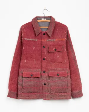 Akash Chore Coat in Pomegranate Mandala Tangaliya