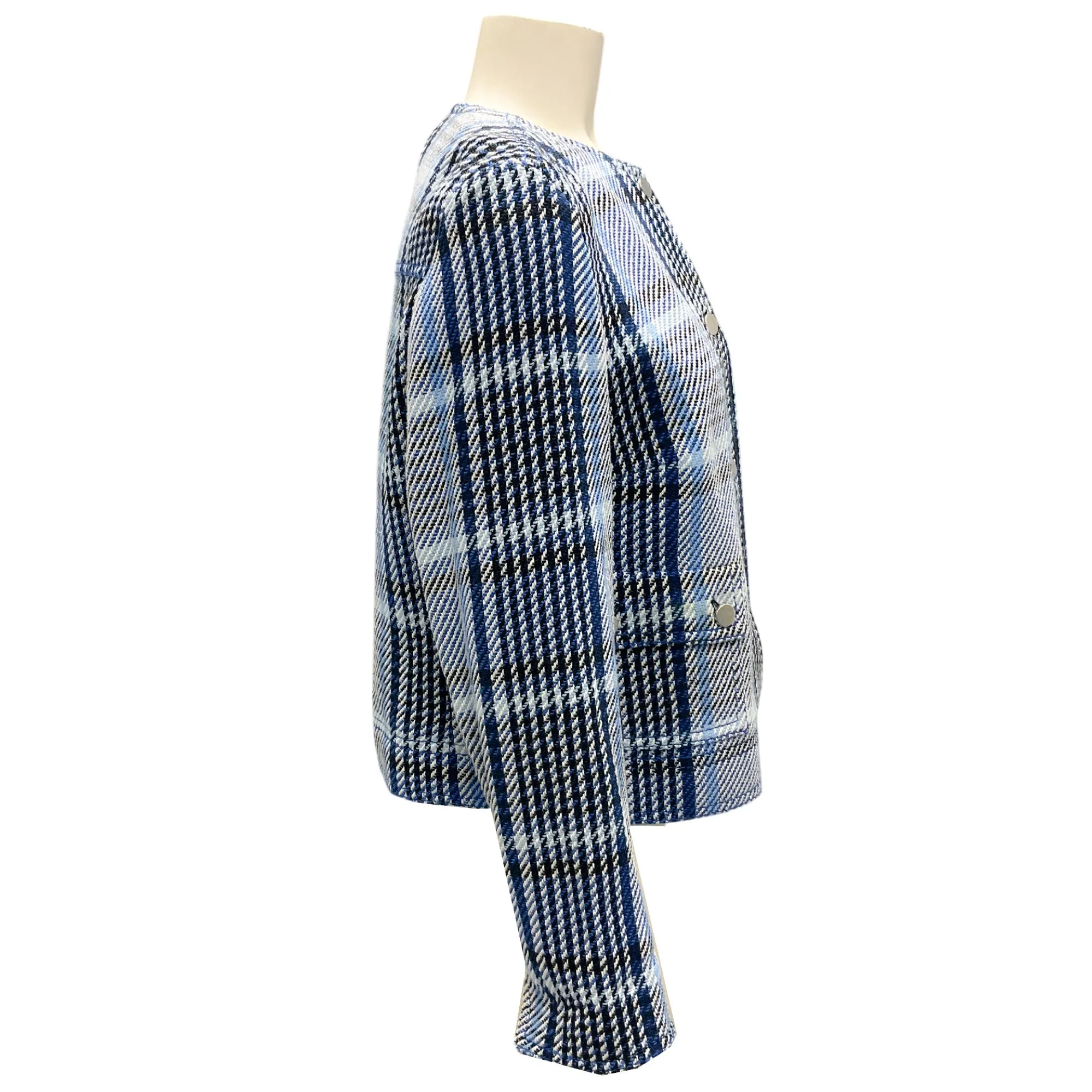 Akris Punto Blue Multi Plaid Jacket