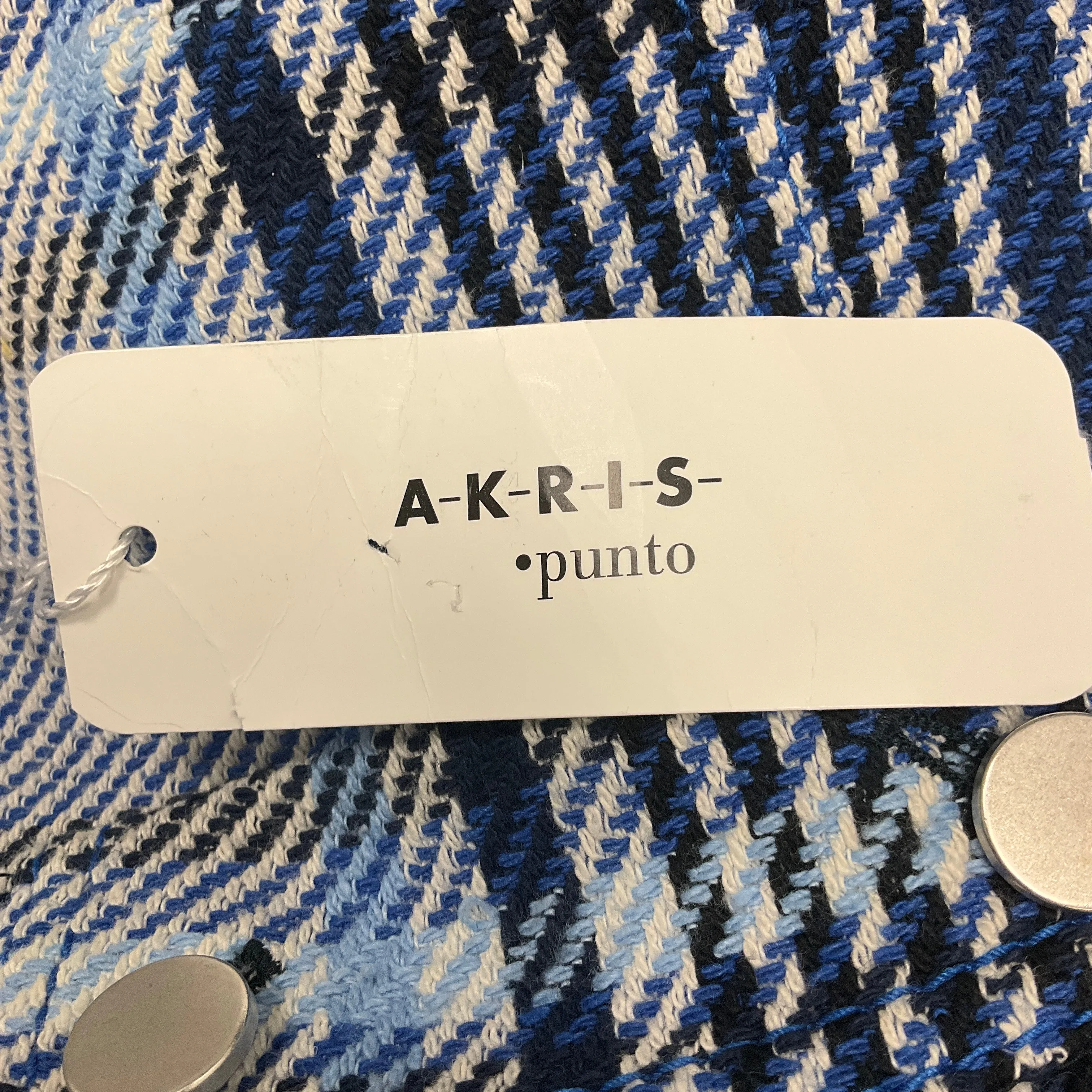 Akris Punto Blue Multi Plaid Jacket