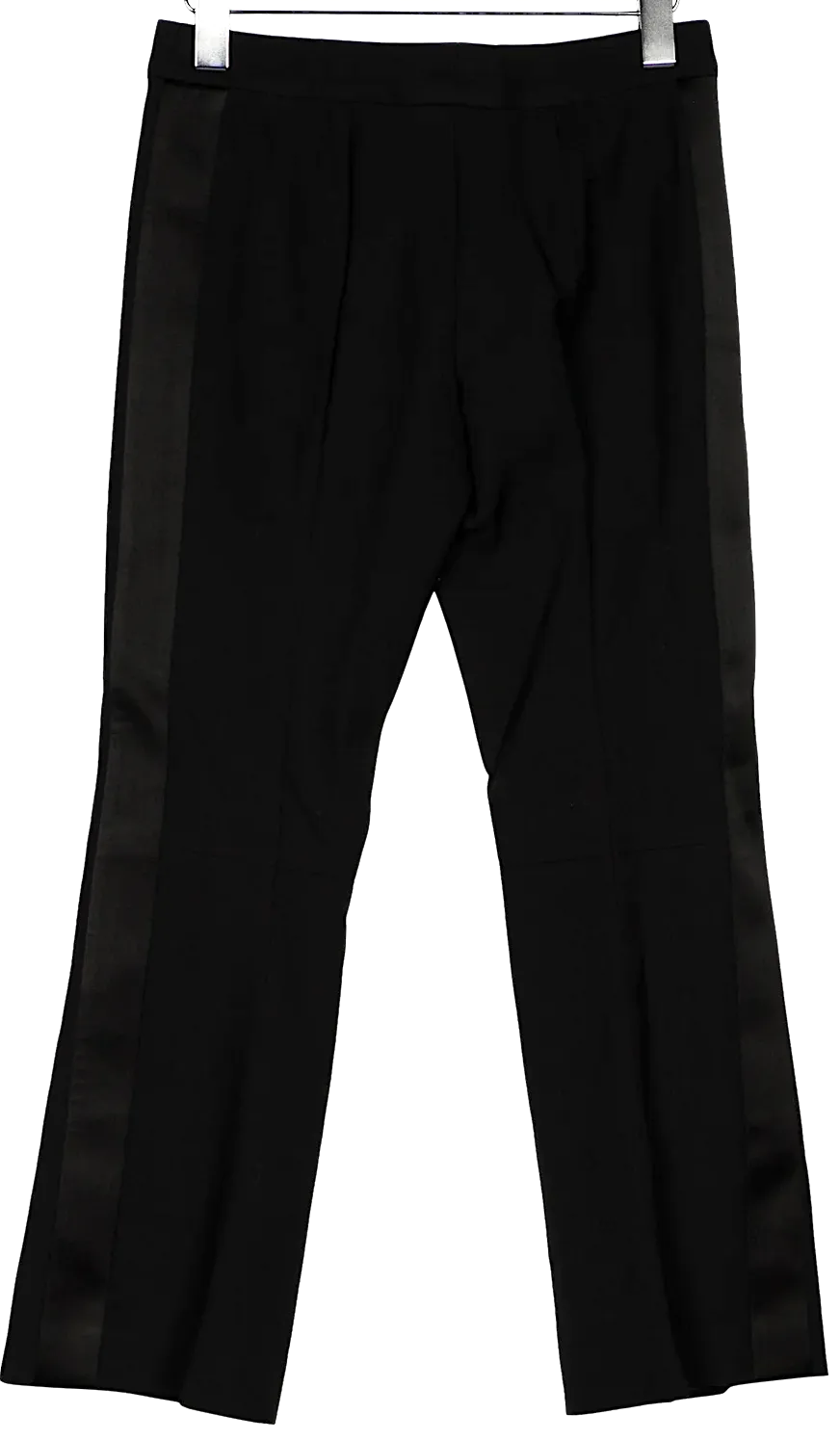 Alexander McQueen UK. Black Wide Leg Acetate Blend Pants