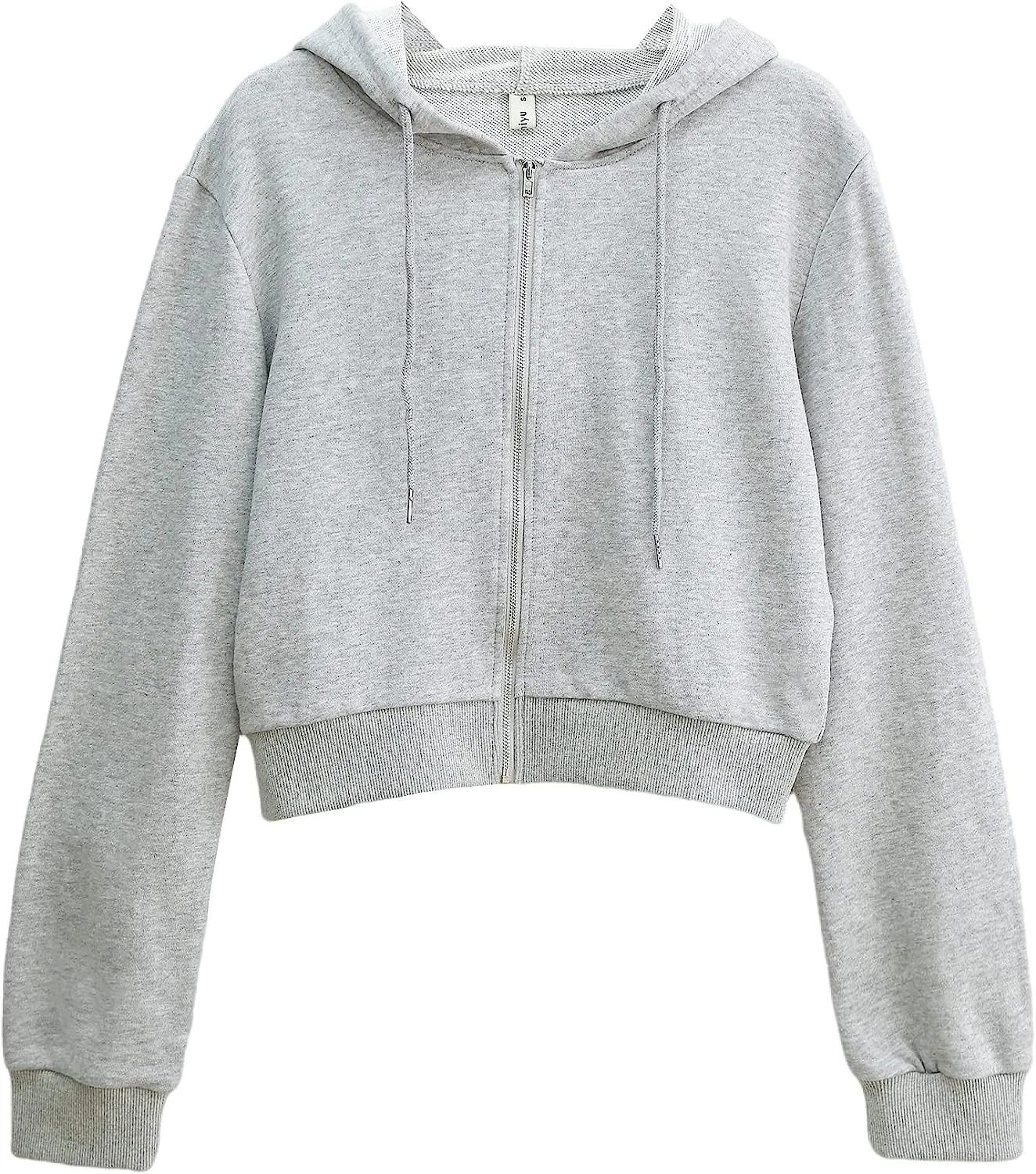 Amazhiyu Women's Cropped Zip up Hoodie with Hooded