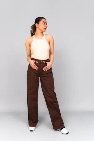 Ambr Brown Wide-Leg