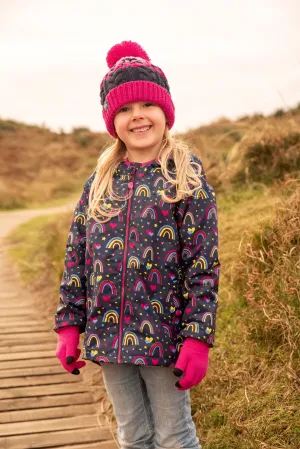 Amelia Coat - Rainbow Print