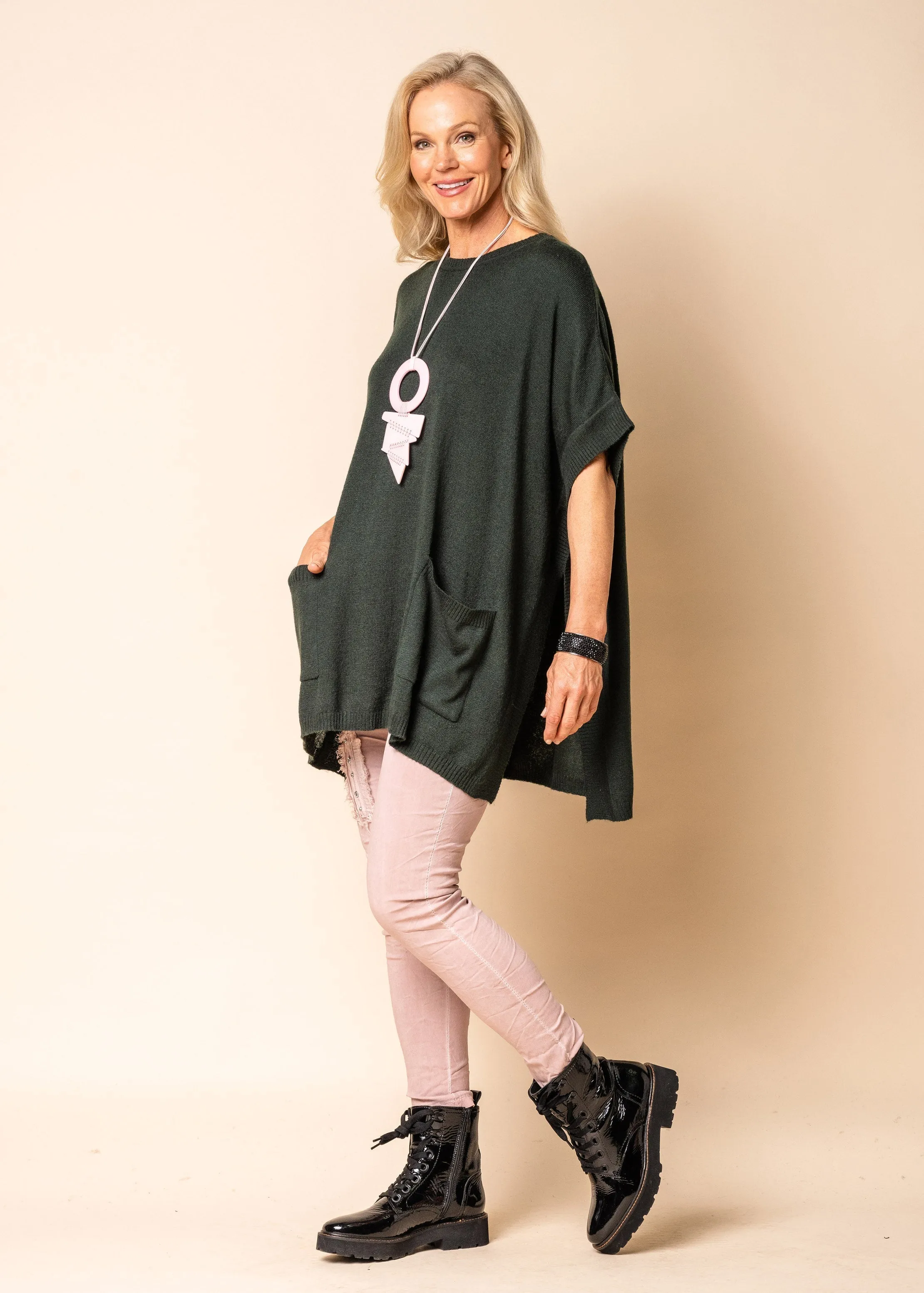 Amethyst Knit Top in Khaki
