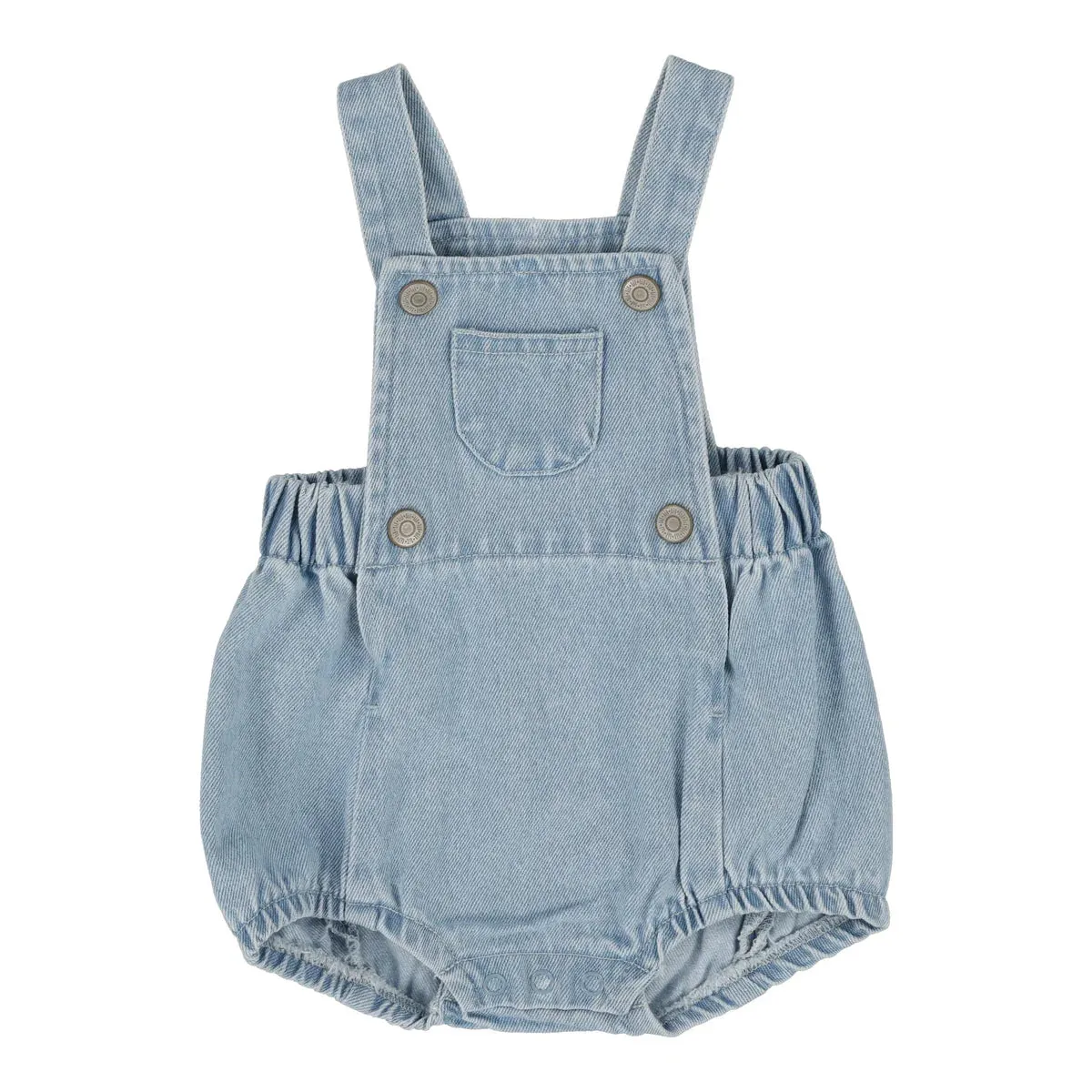 Analogie Bib Romper - Light Wash (Lightweight Denim Collection)