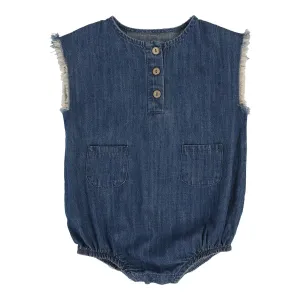 Analogie Boys Fringe Romper - Dark Wash (Lightweight Denim Collection)