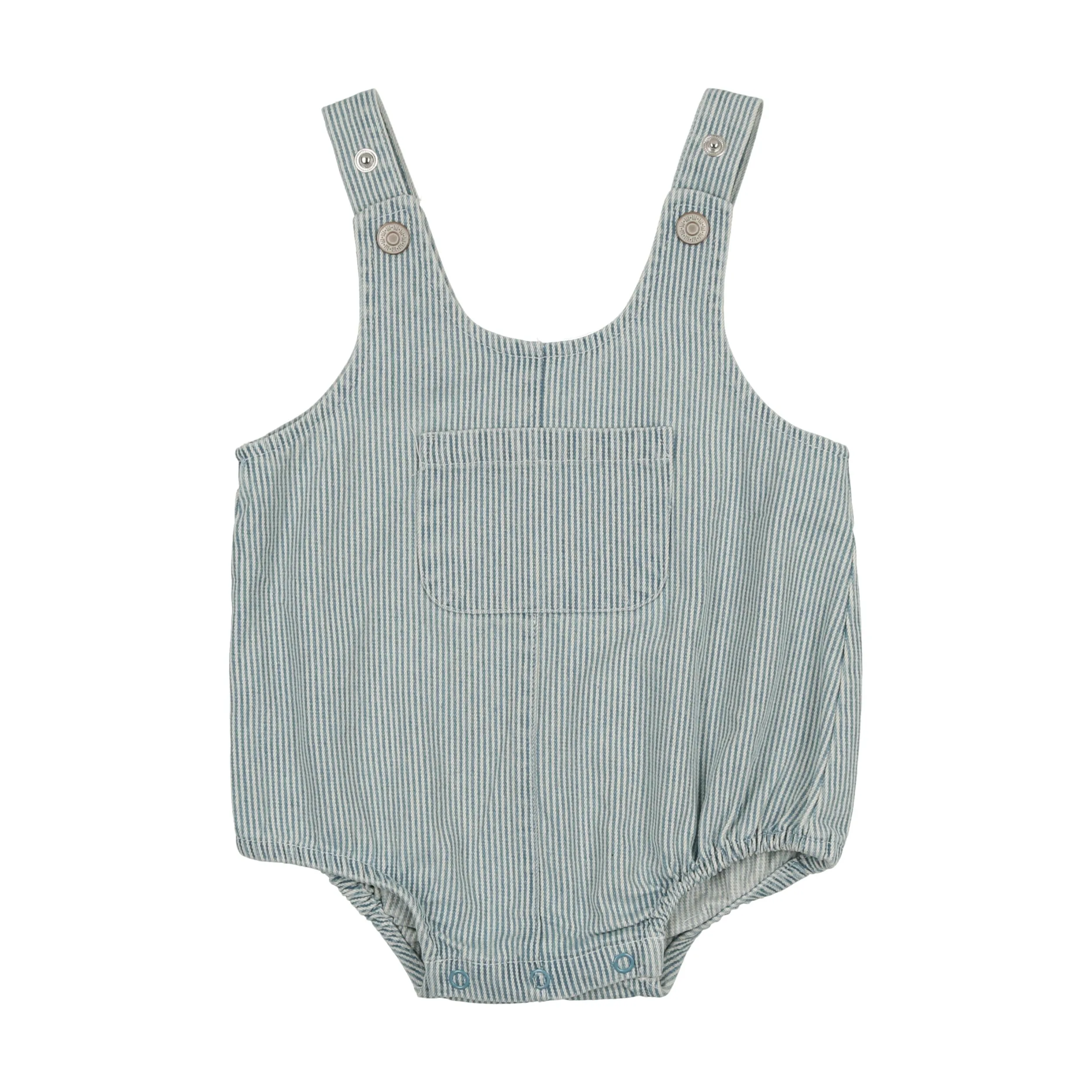 Analogie Denim Stripe Romper (Printed Denim Collection) - Light Denim