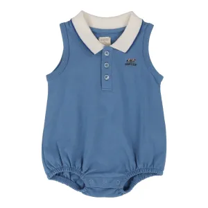 Analogie Sleeveless Polo Romper - Light Blue (Sports Collection)