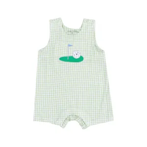 Angel Dear Sleeveless Shortie Romper with Applique  - Golf