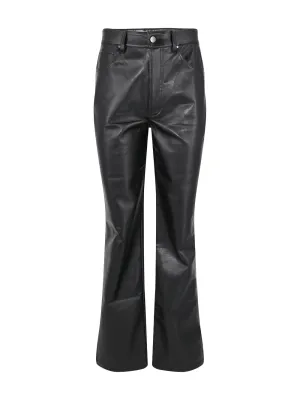 Anine Bing Recycled Leather Roy Pant in Black