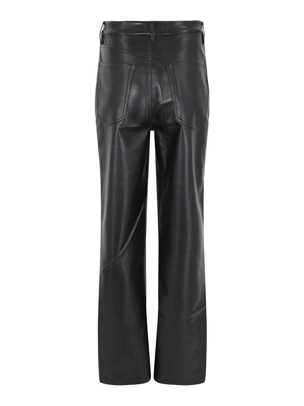 Anine Bing Recycled Leather Roy Pant in Black
