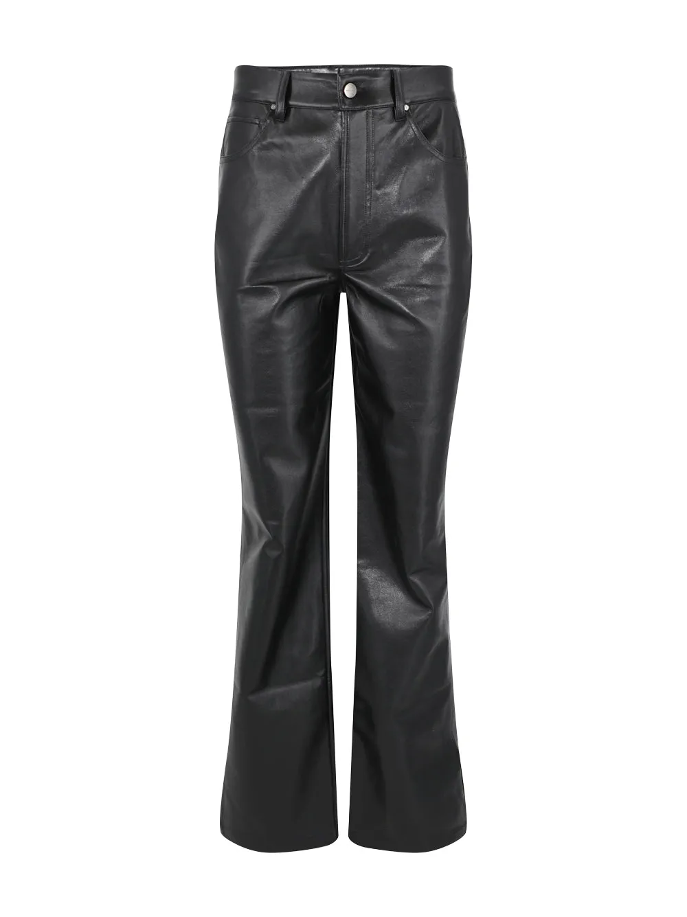 Anine Bing Recycled Leather Roy Pant in Black