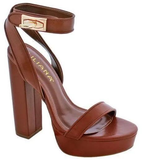 Ankle Strap Platform Chunky High Heel Dress Shoes