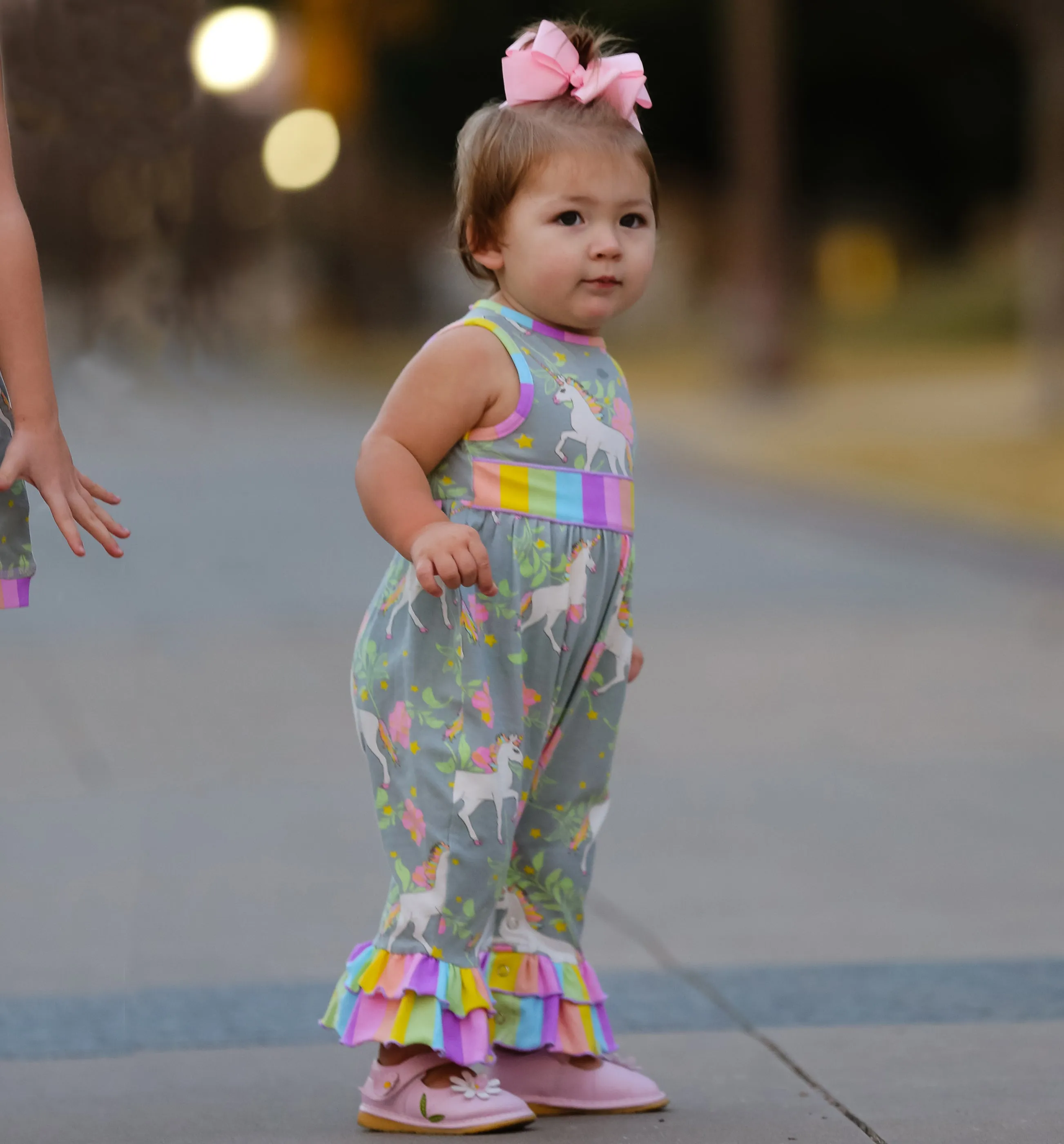 AnnLoren Boutique Baby Girls' Romper Unicorn & Rainbow Onesie Toddler Jumpsuit