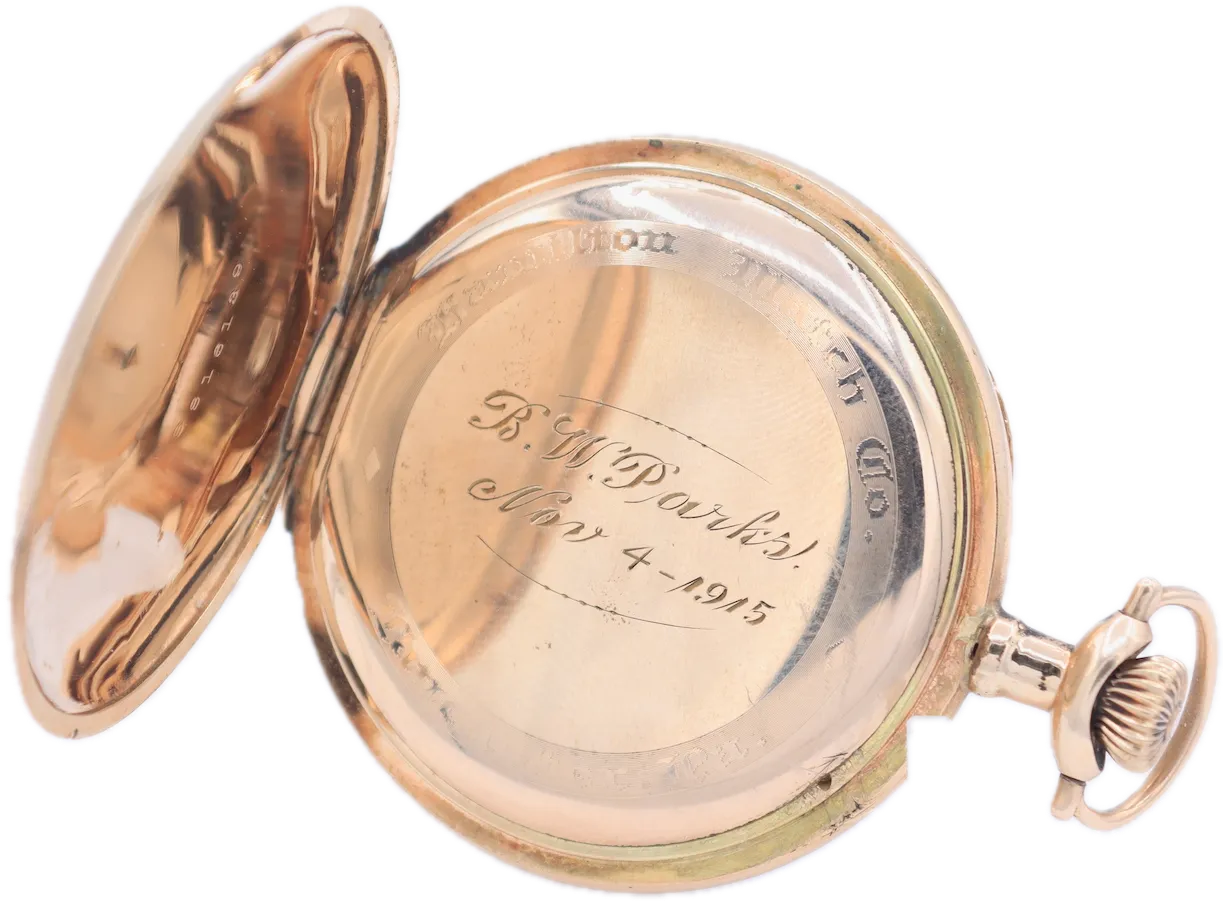 Antique 12s 1914 Hamilton 19 Jewel Open Face Pocket Watch 900 Permenant GFUSA
