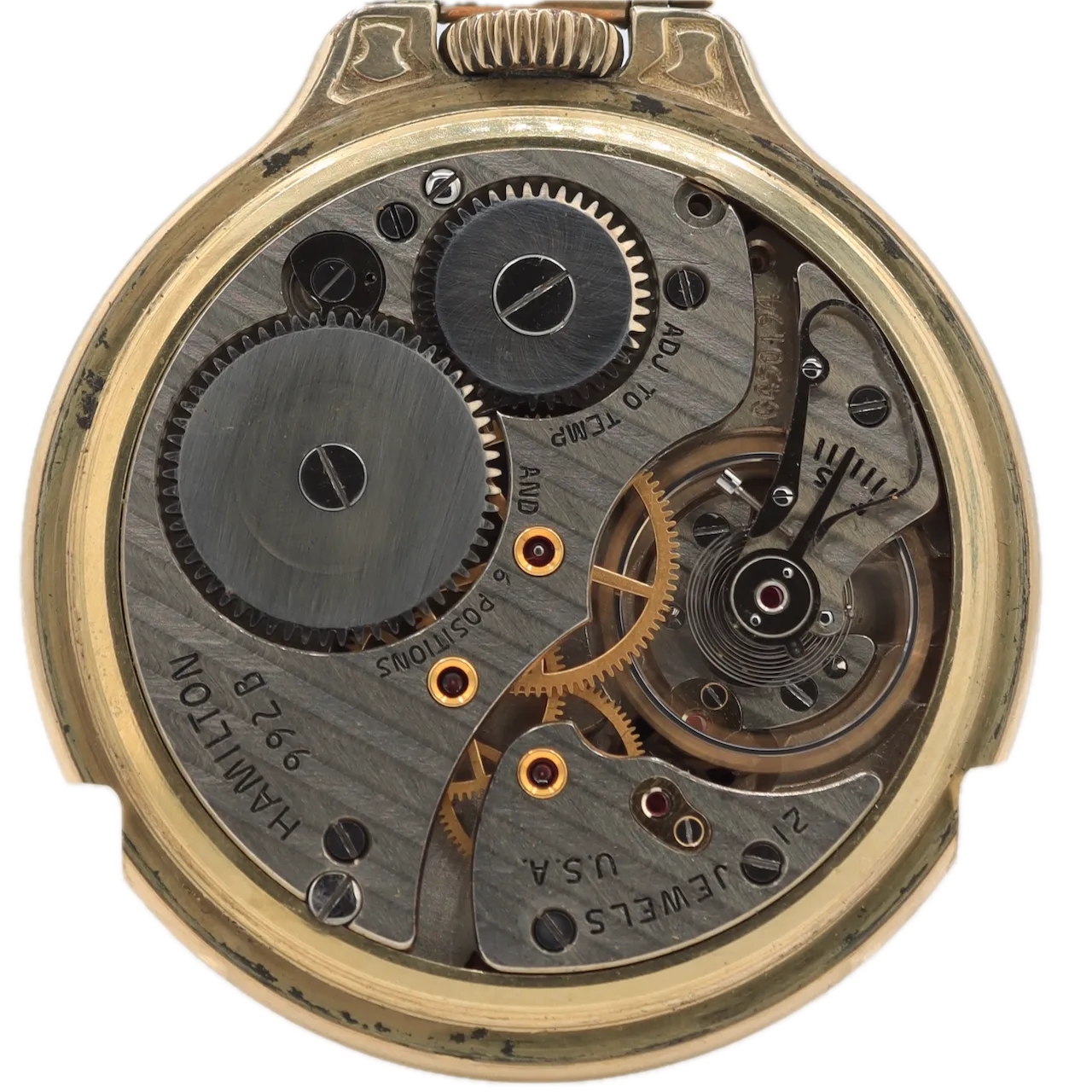 Antique 18s 1958 Hamilton Railway Special 21J Railroad Pocket Watch 992B 10k GF