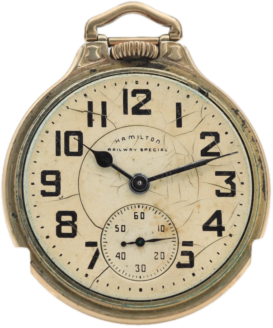 Antique 18s 1958 Hamilton Railway Special 21J Railroad Pocket Watch 992B 10k GF