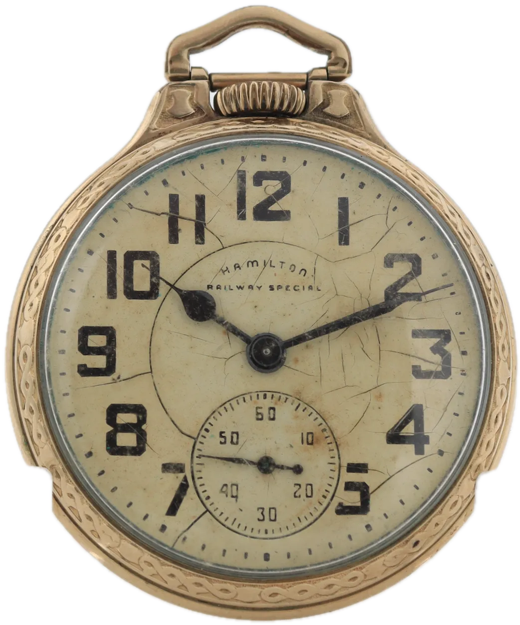Antique 18s 1958 Hamilton Railway Special 21J Railroad Pocket Watch 992B 10k GF