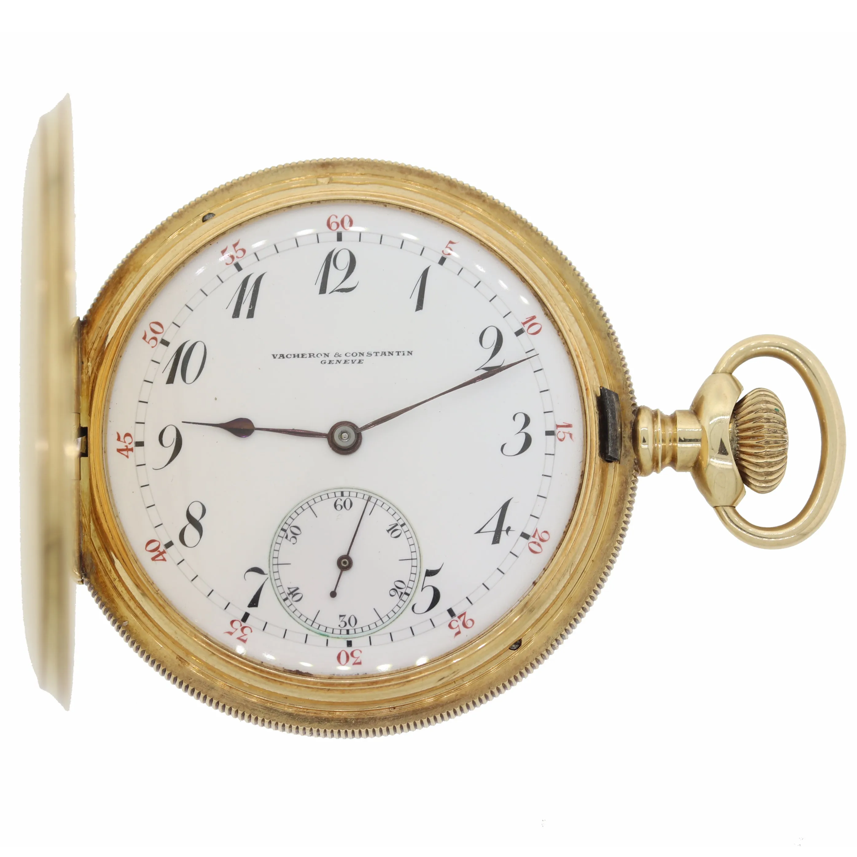 Antique Vacheron Constantin Solid 14k Gold Manual Swiss Full Hunter Pocket Watch