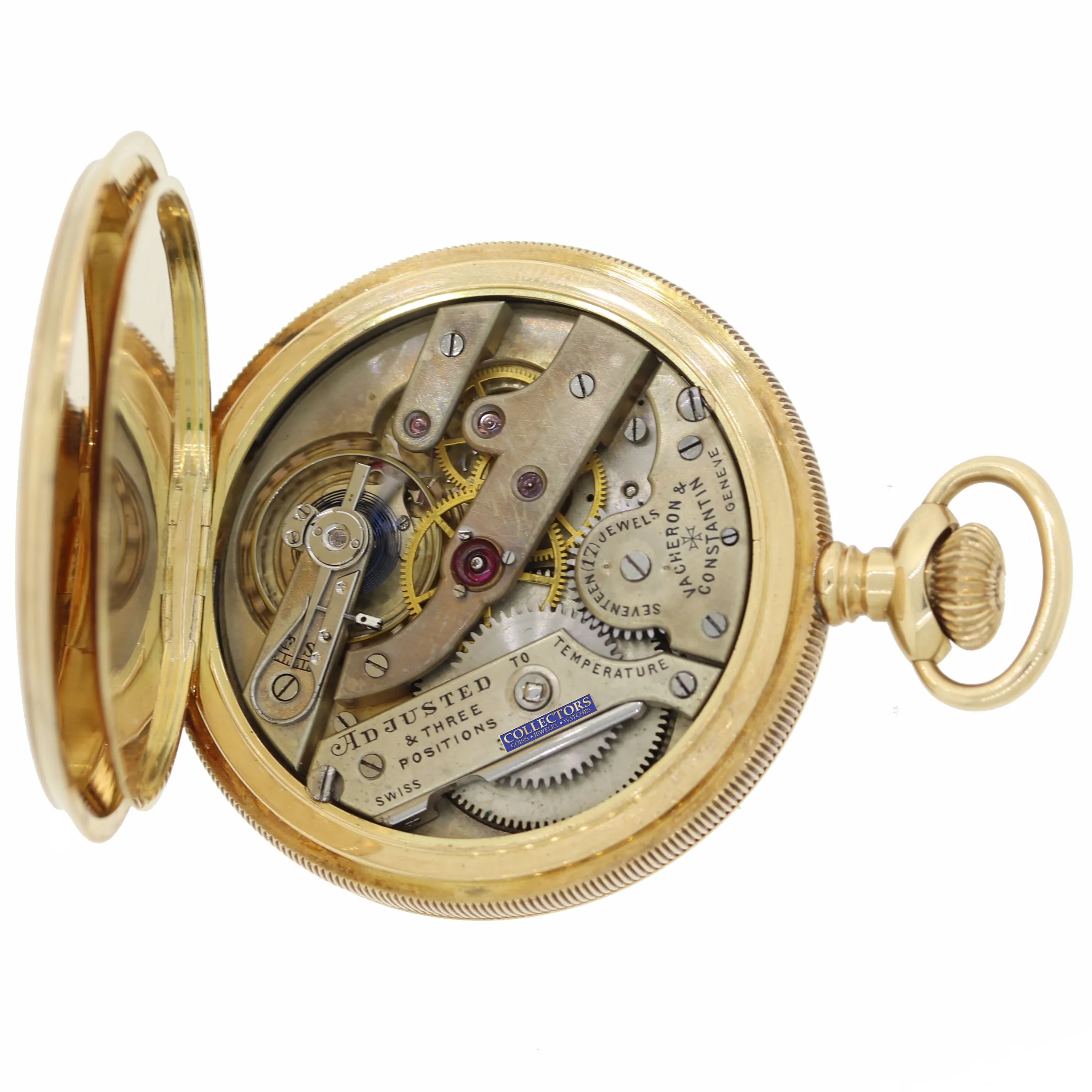 Antique Vacheron Constantin Solid 14k Gold Manual Swiss Full Hunter Pocket Watch