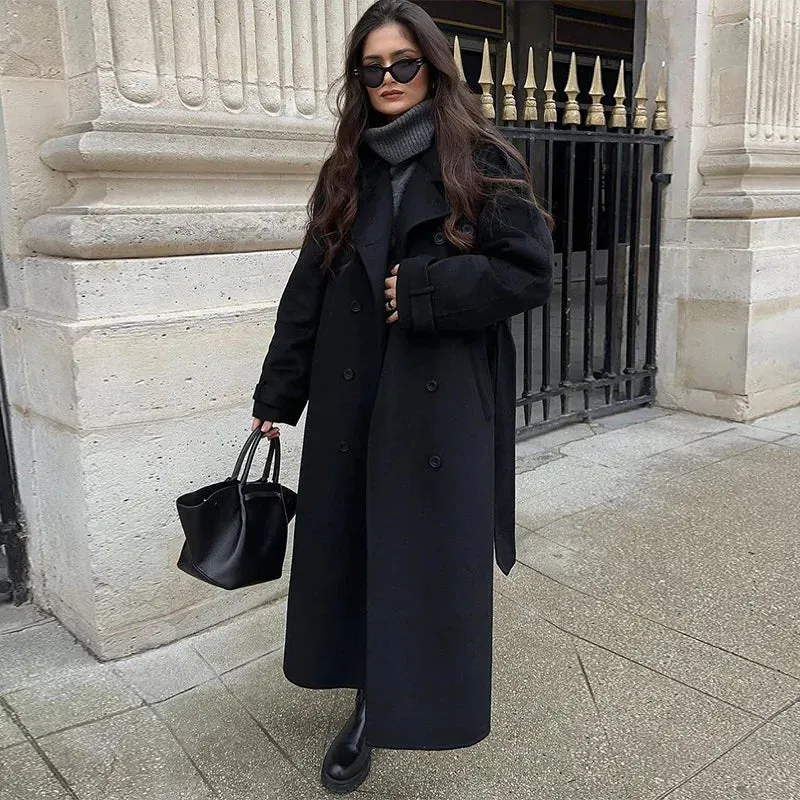 Ariana - Wool blend coat with belt