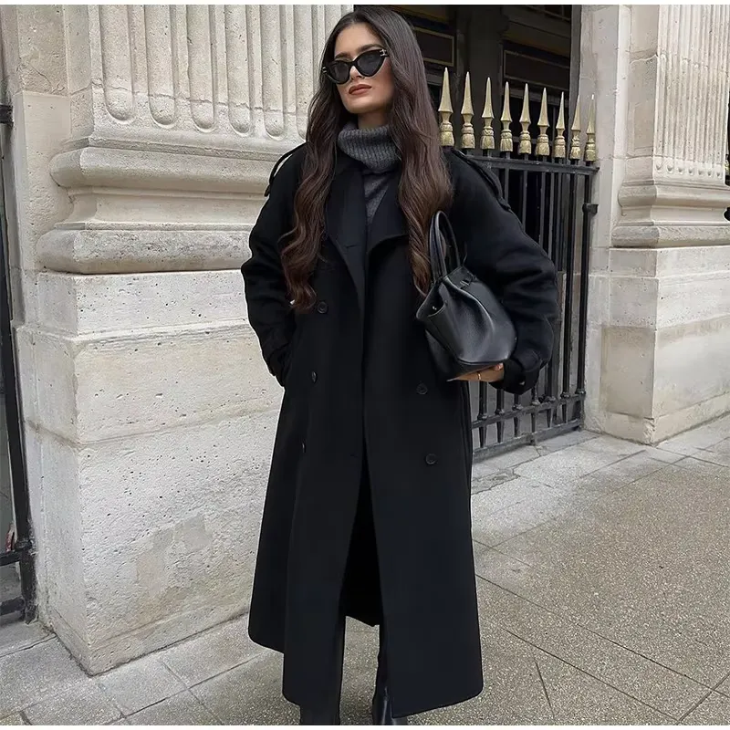 Ariana - Wool blend coat with belt