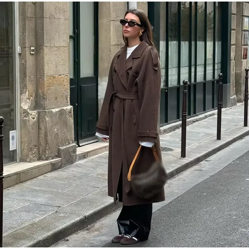 Ariana - Wool blend coat with belt