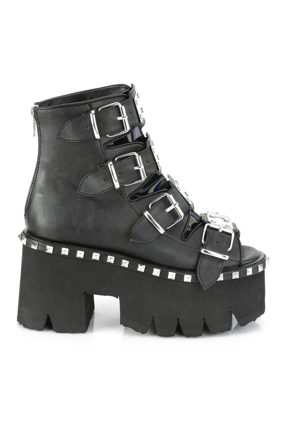 ASHES-70 Ankle Boot | Hologram Faux Leather