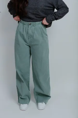 Austin Wide Leg Pants - Green