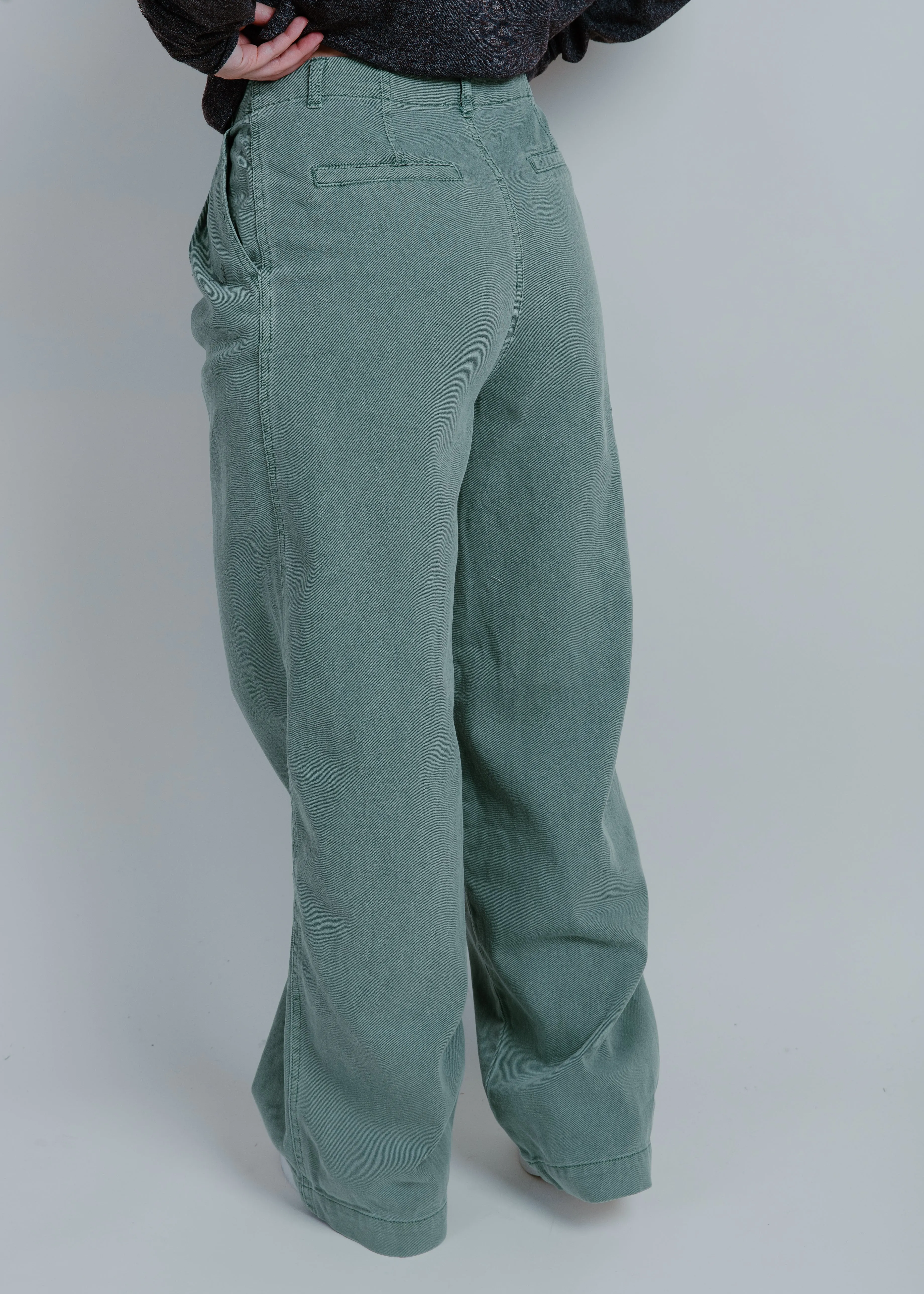 Austin Wide Leg Pants - Green