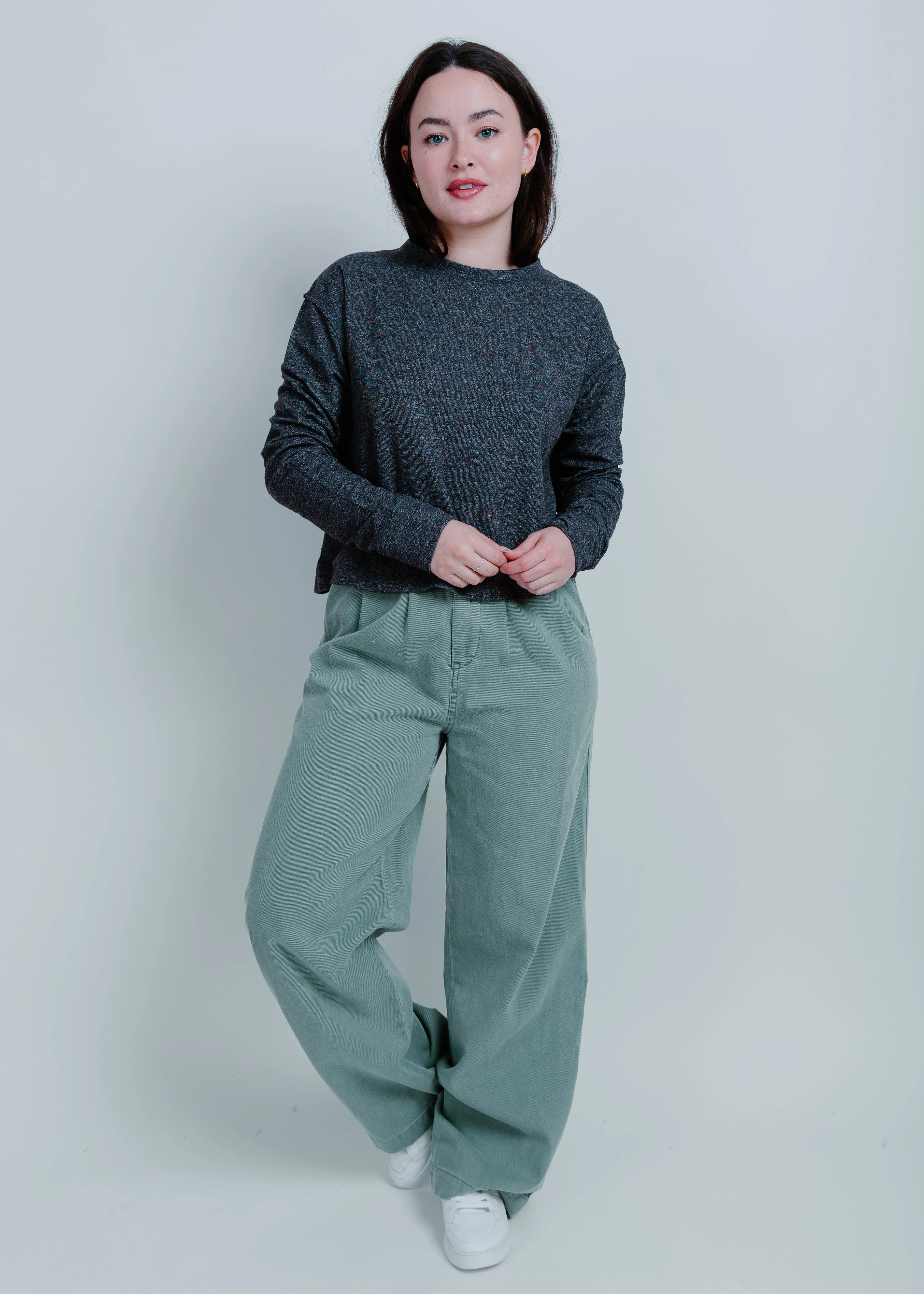 Austin Wide Leg Pants - Green