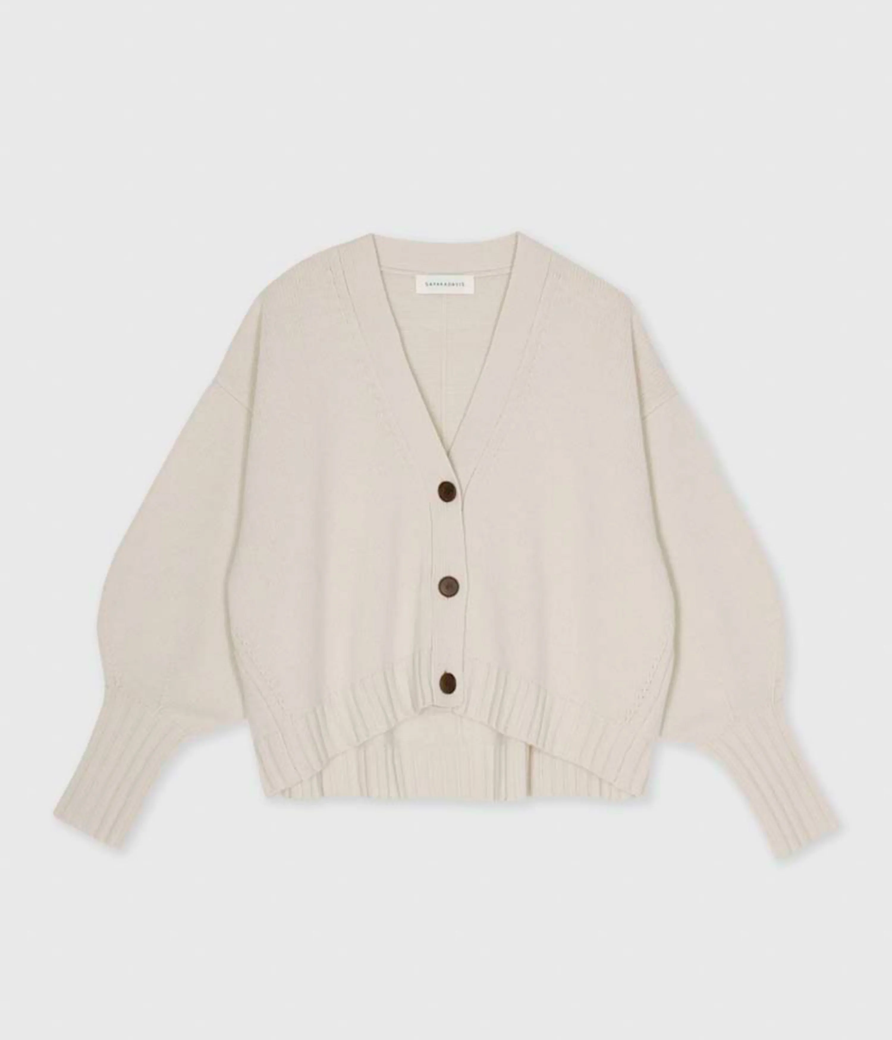 Balloon Sleeve Cardigan in Wheat