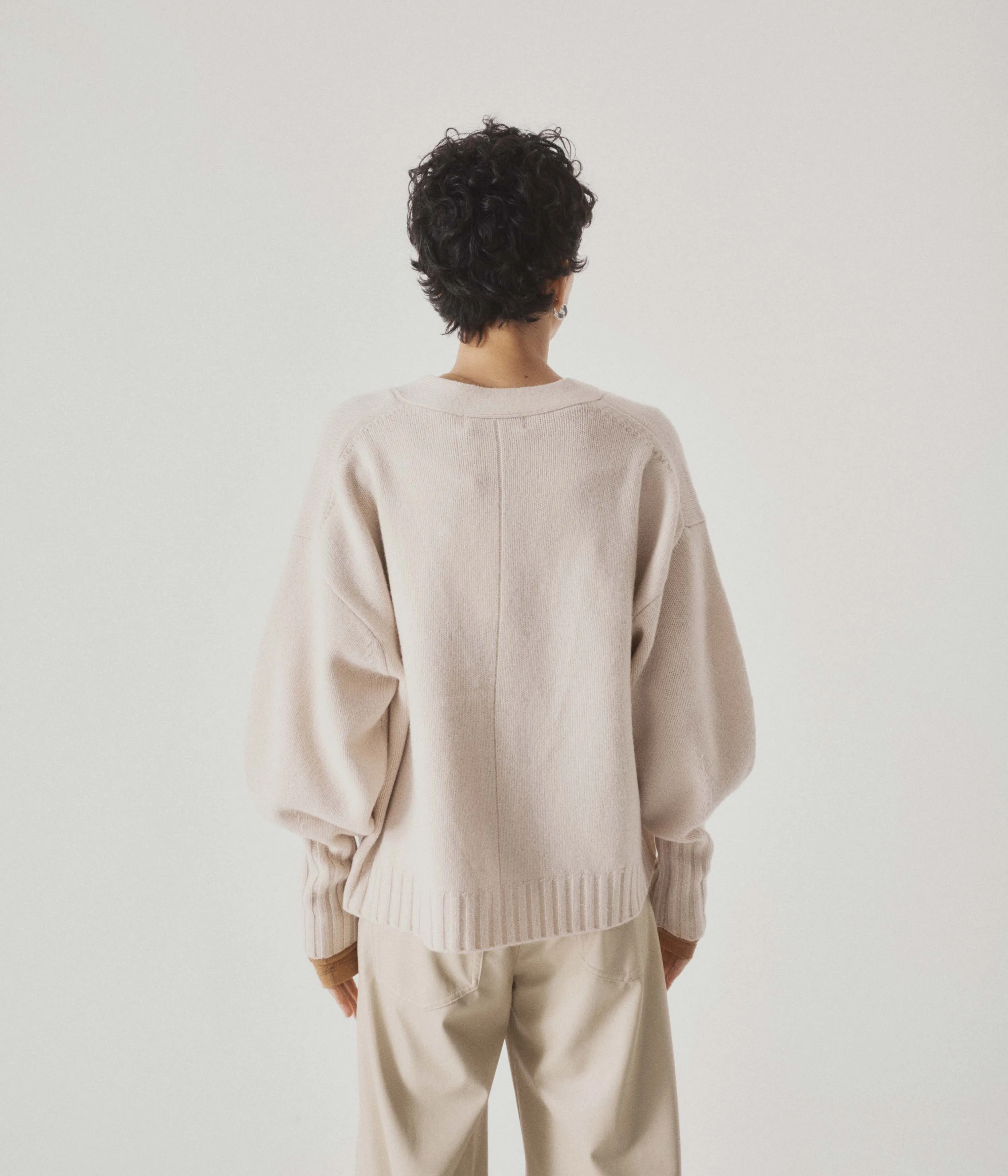 Balloon Sleeve Cardigan in Wheat