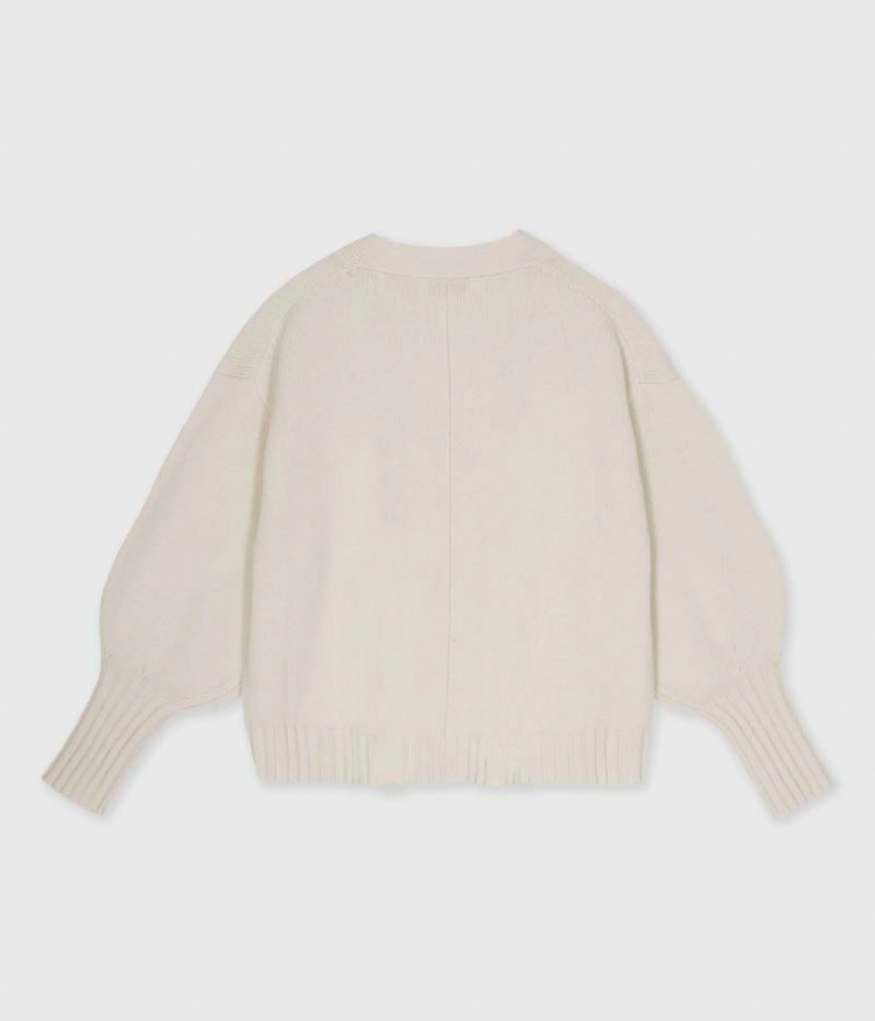 Balloon Sleeve Cardigan in Wheat