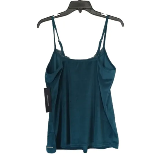BCBGMaxAzria Velvety Soft 2 Piece Green Pajama Pants Camisole Top Luxurious Set