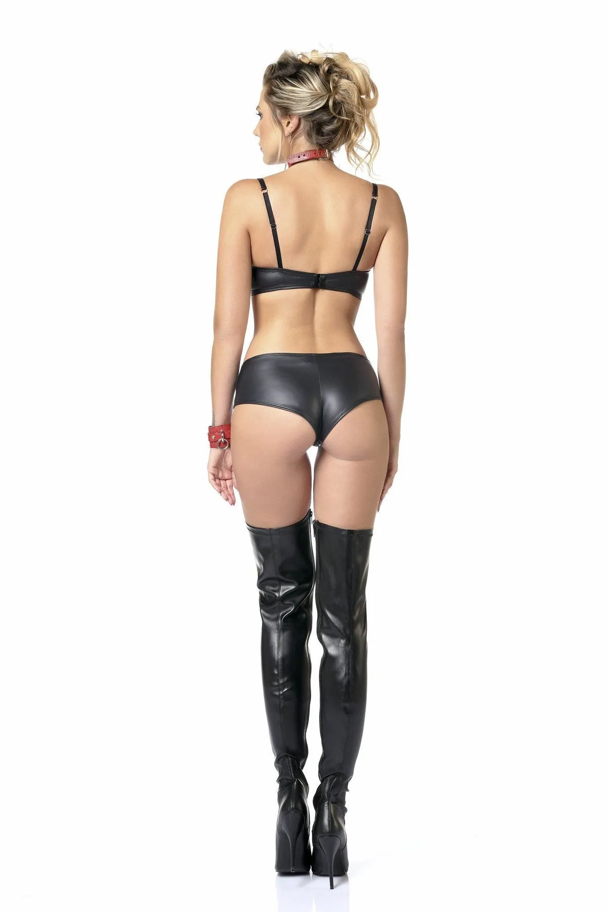 Beatrice Shorty | Black Wetlook