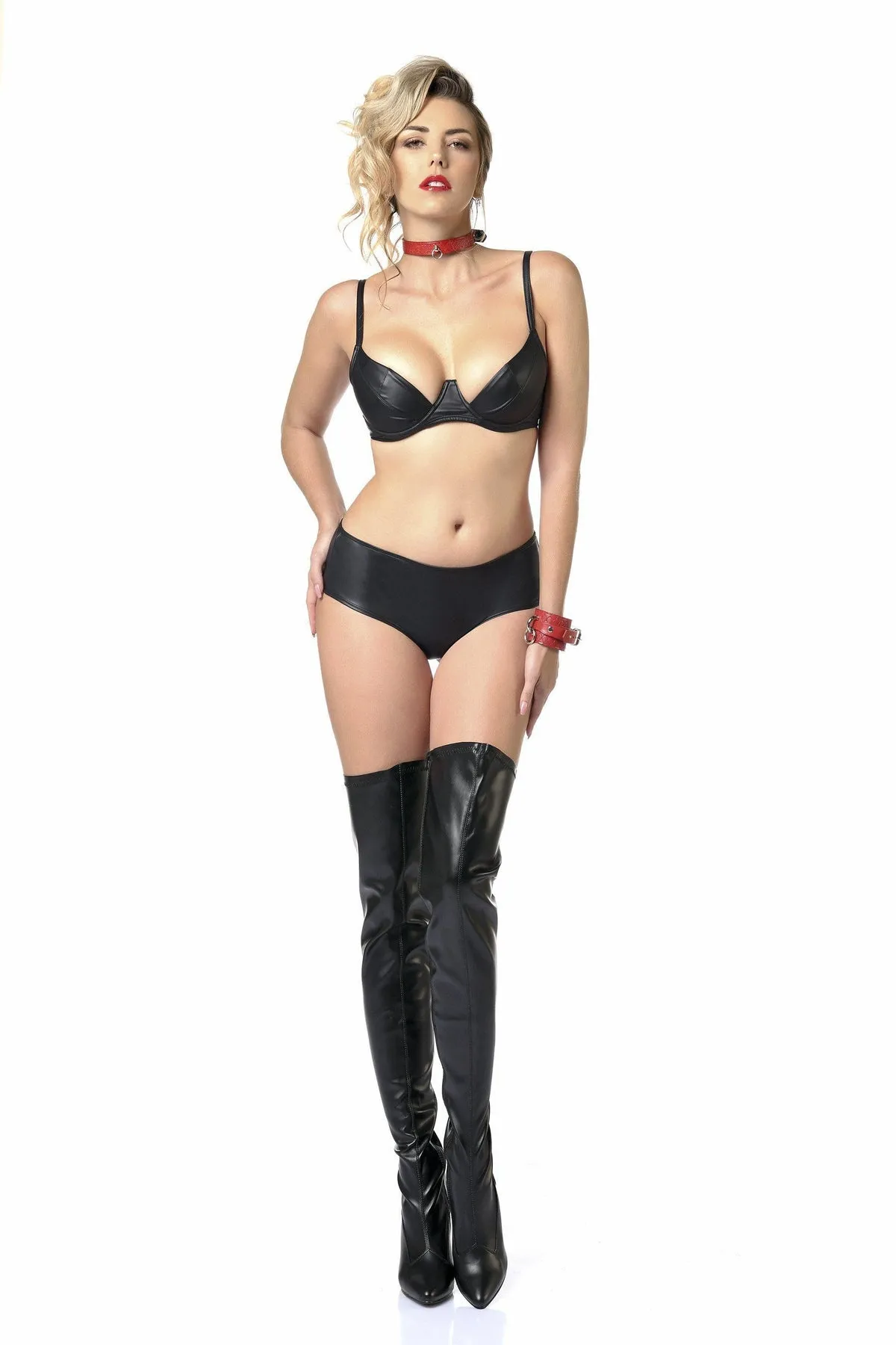 Beatrice Shorty | Black Wetlook
