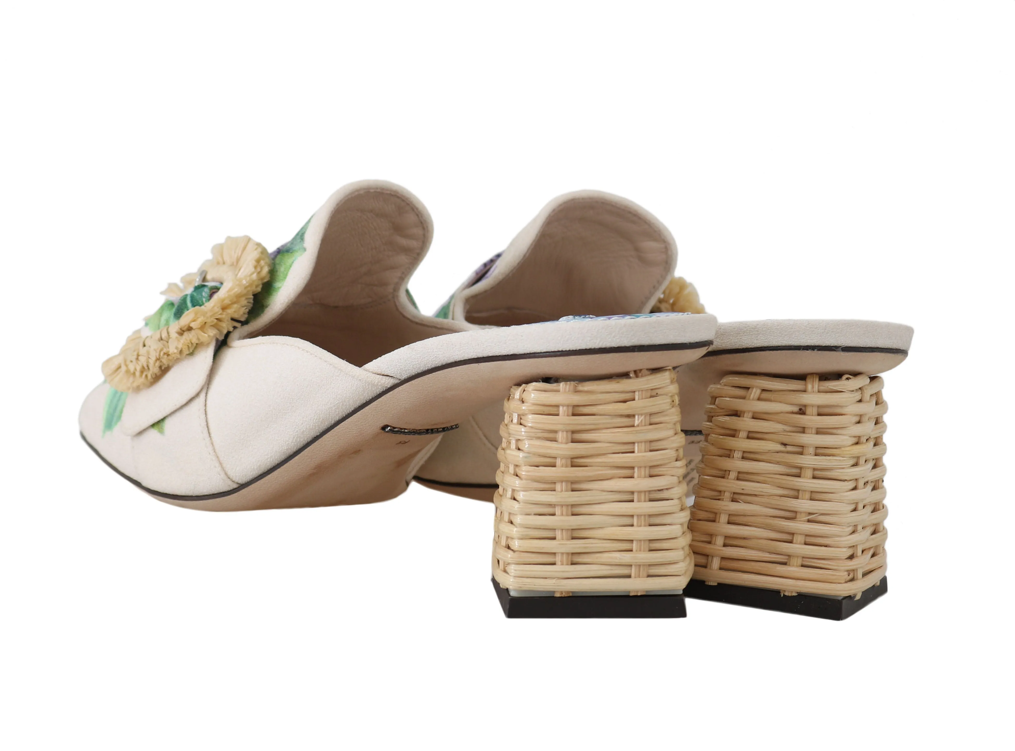 Beige Leather Hortensia Mules