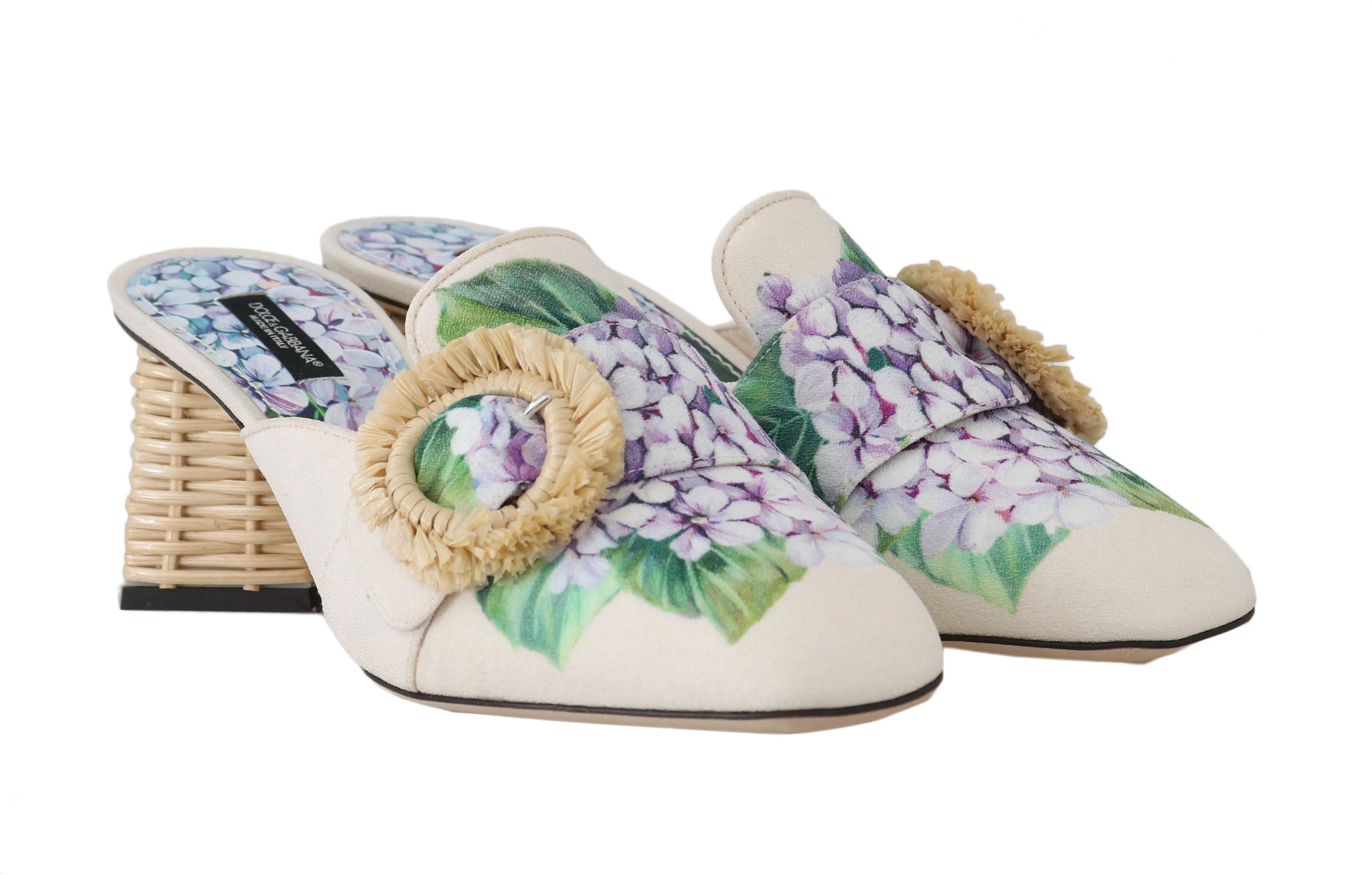 Beige Leather Hortensia Mules