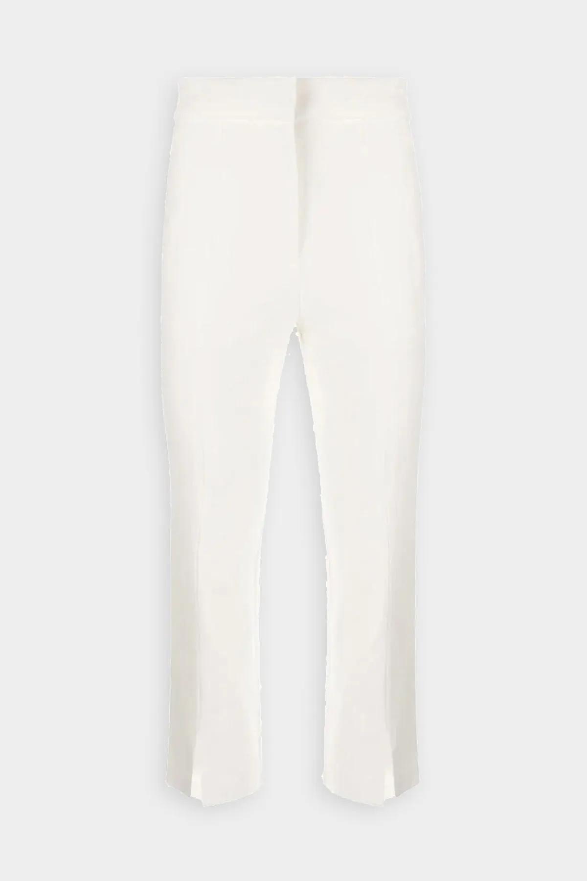 Bianca Cropped Slit Pant in Soft White