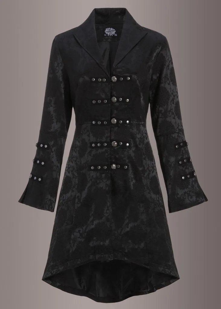 Black Brocade Gothic Pirate Coat