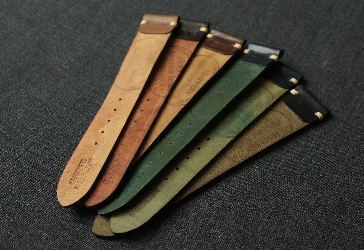 BLACK HORWEEN SHELL CORDOVAN CUSTOM MADE STRAP