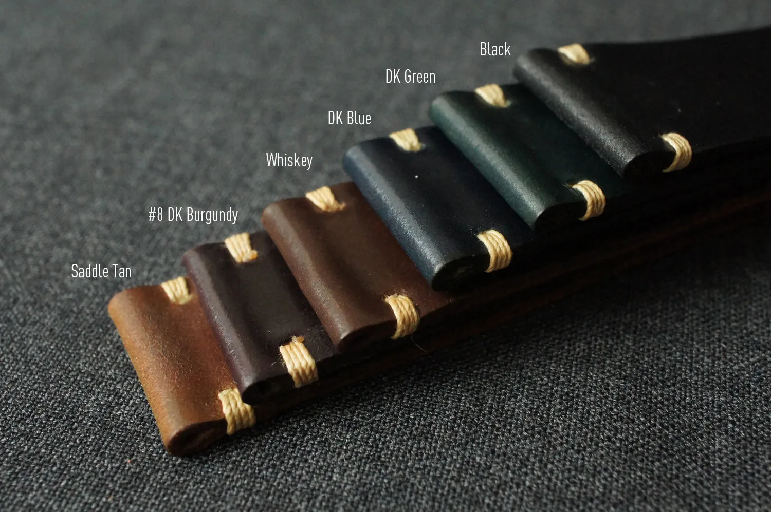 BLACK HORWEEN SHELL CORDOVAN CUSTOM MADE STRAP